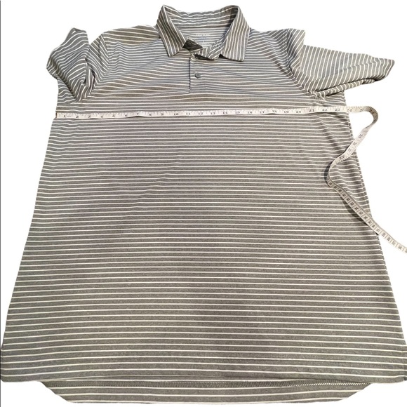 Men’s Croft & Barrow Gray with white stripes Golf Polo Size Large Quick Dry - Picture 6 of 9